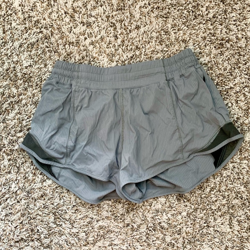 Gray Lululemon Hotty Hot Shorts 2.5 inch